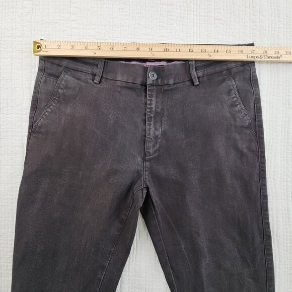 Tailored Recreation Premium Pants Men's 34x34 Black Chambray EUC Stretch TRD-203 - Picture 3 of 16